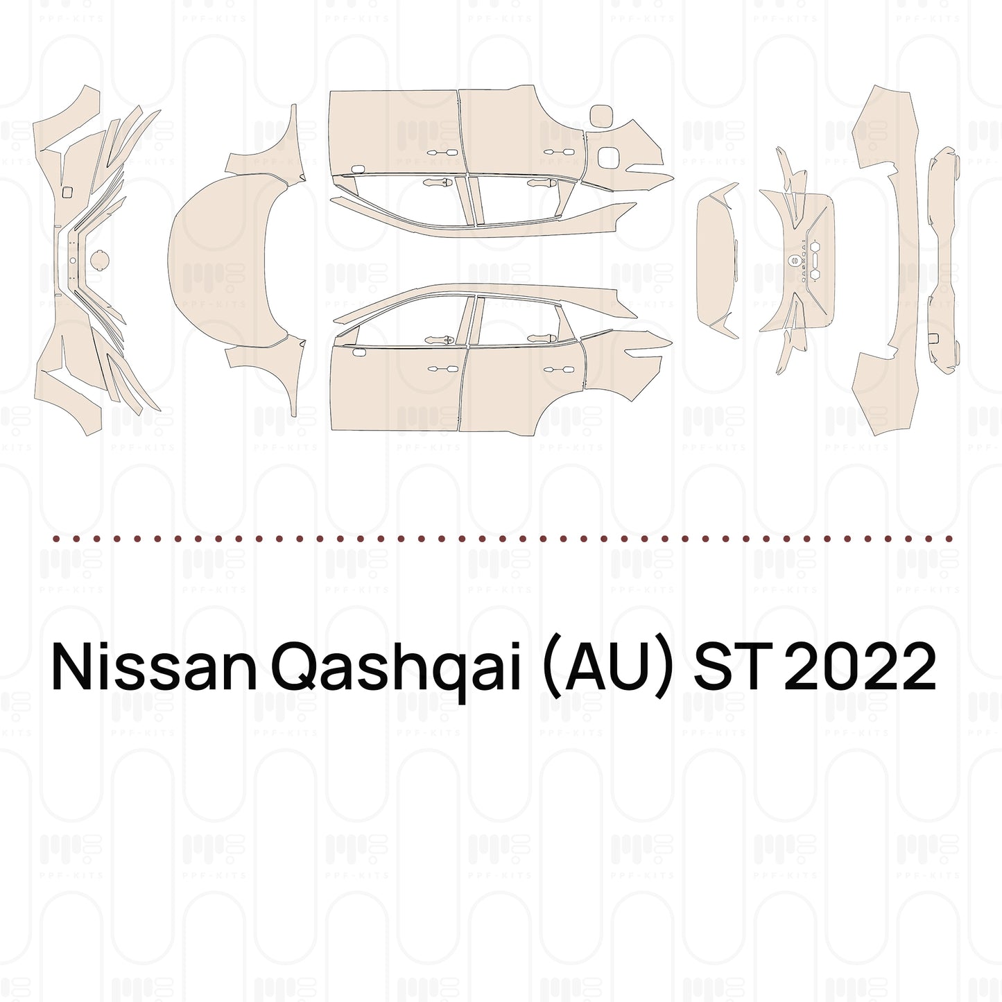 Pre-Cut PPF Nissan Qashqai (AU) ST 2022