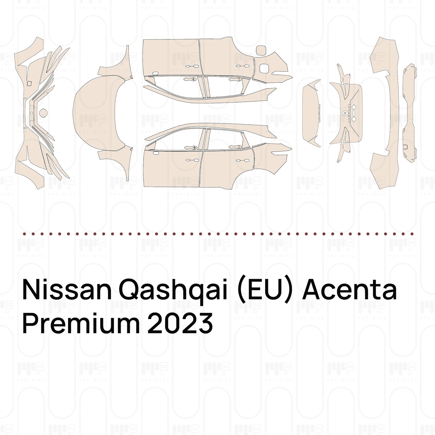 Pre-Cut PPF Nissan Qashqai (EU) Acenta Premium 2023