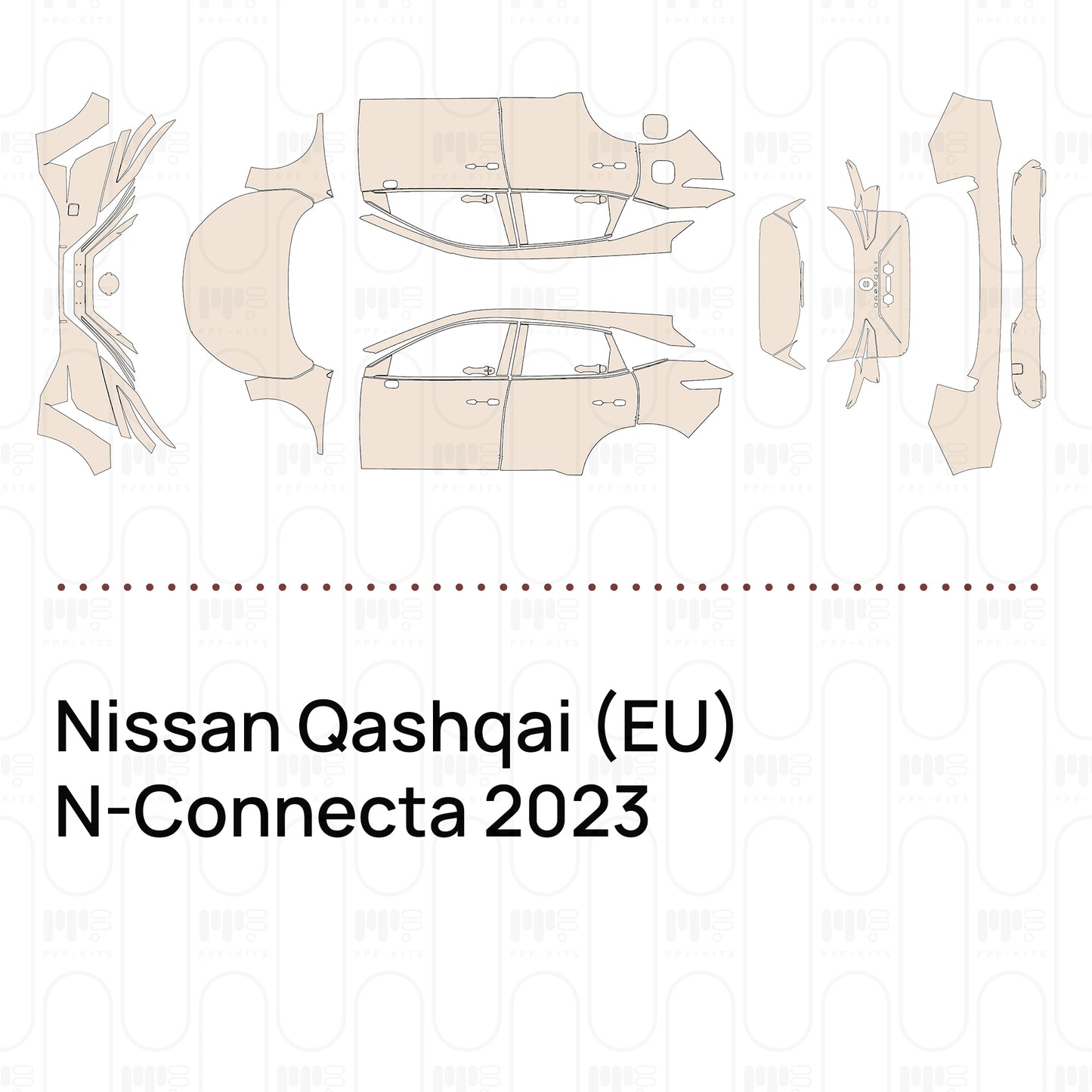 Pre-Cut PPF Nissan Qashqai (EU) N-Connecta 2023