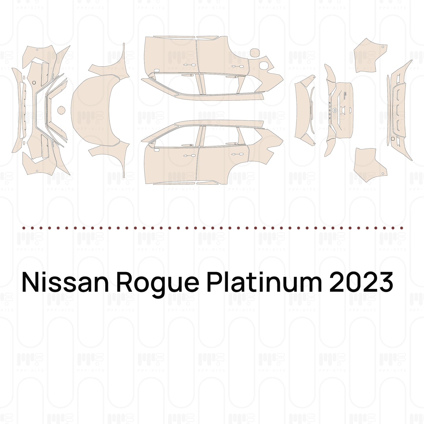 Pre-Cut PPF Nissan Rogue Platinum 2023
