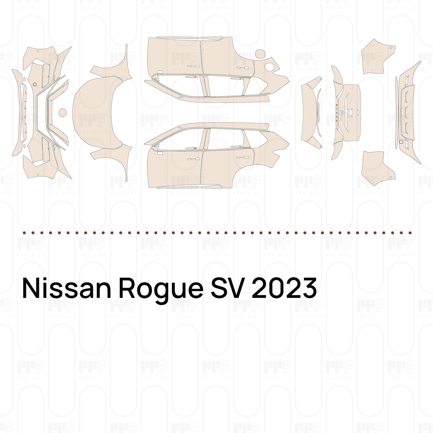 Pre-Cut PPF Nissan Rogue SV 2023