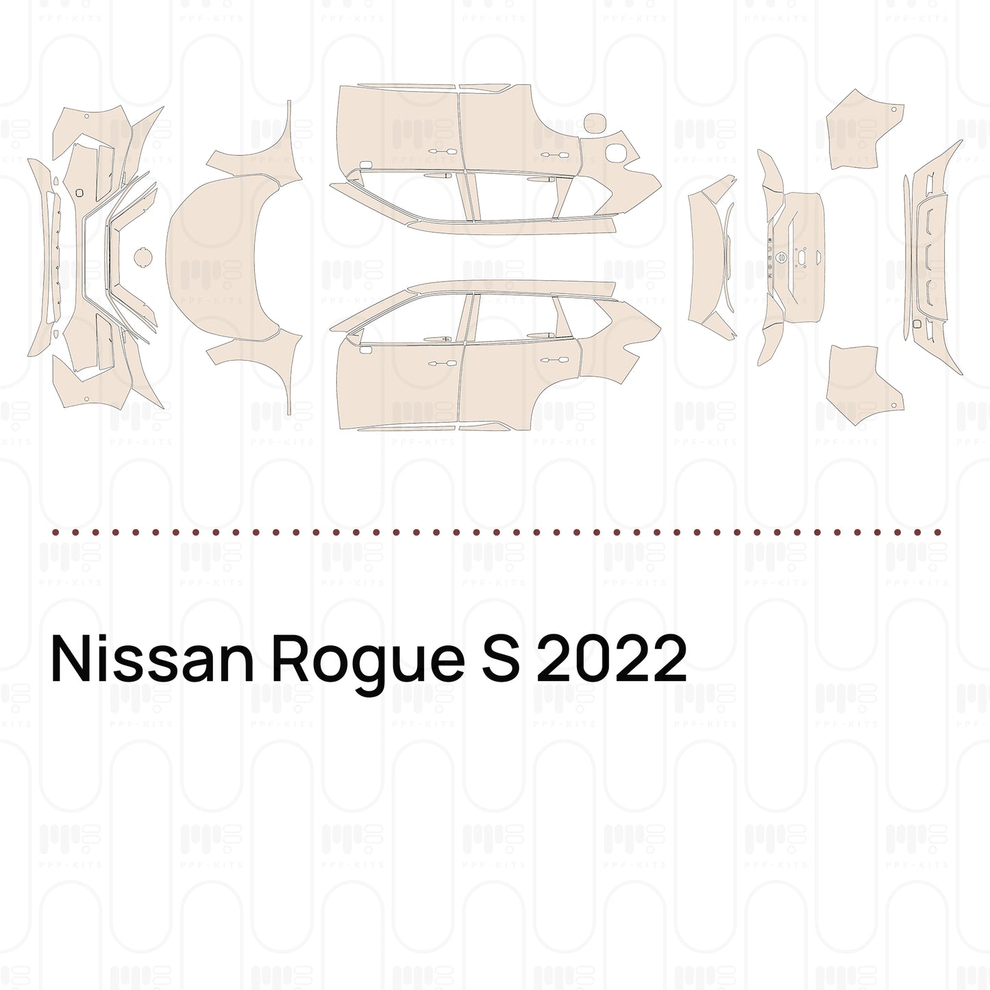 Pre-Cut PPF Nissan Rogue S 2022