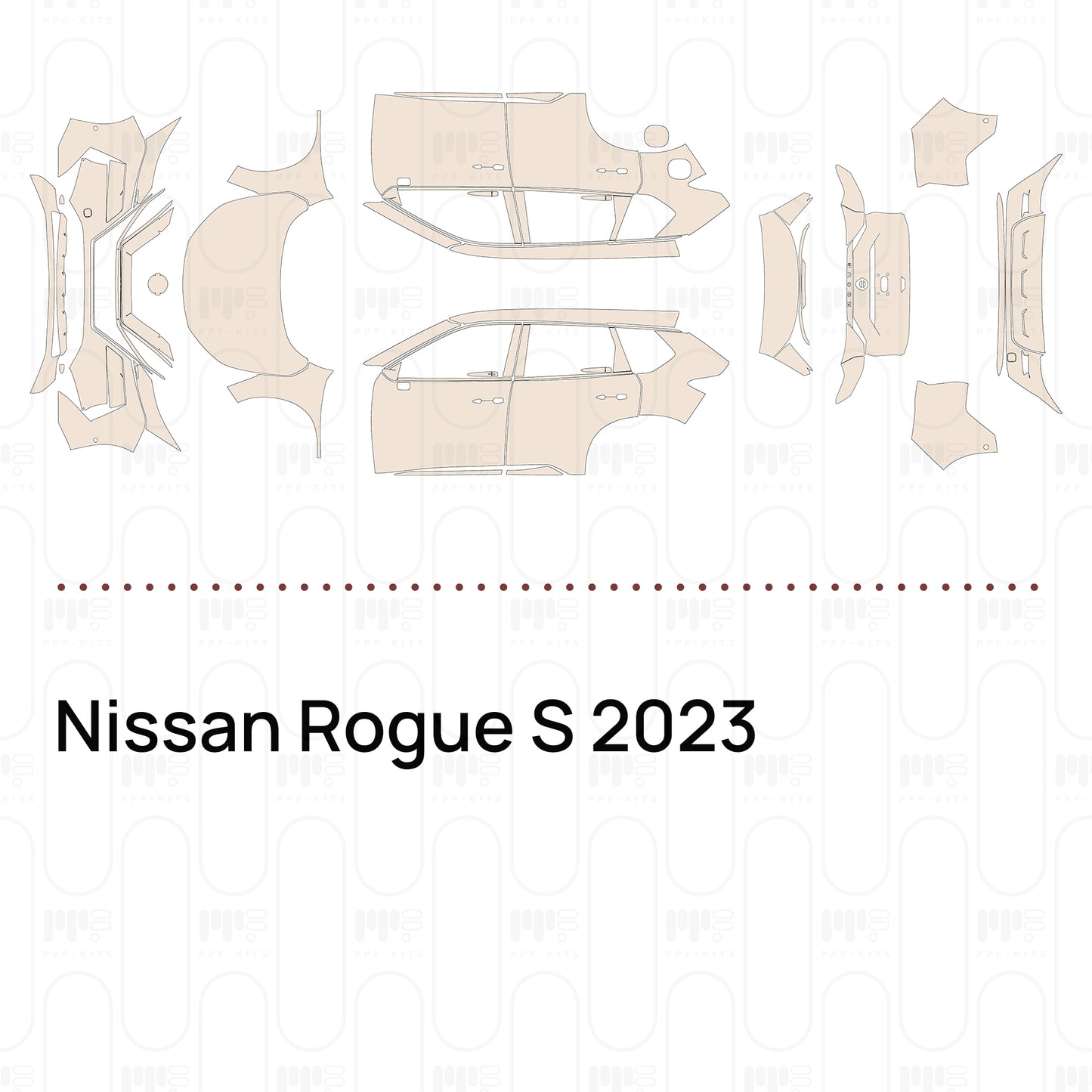 Pre-Cut PPF Nissan Rogue S 2023