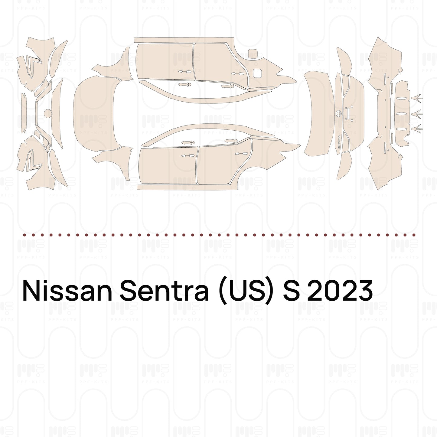 Pre-Cut PPF Nissan Sentra (US) S 2023