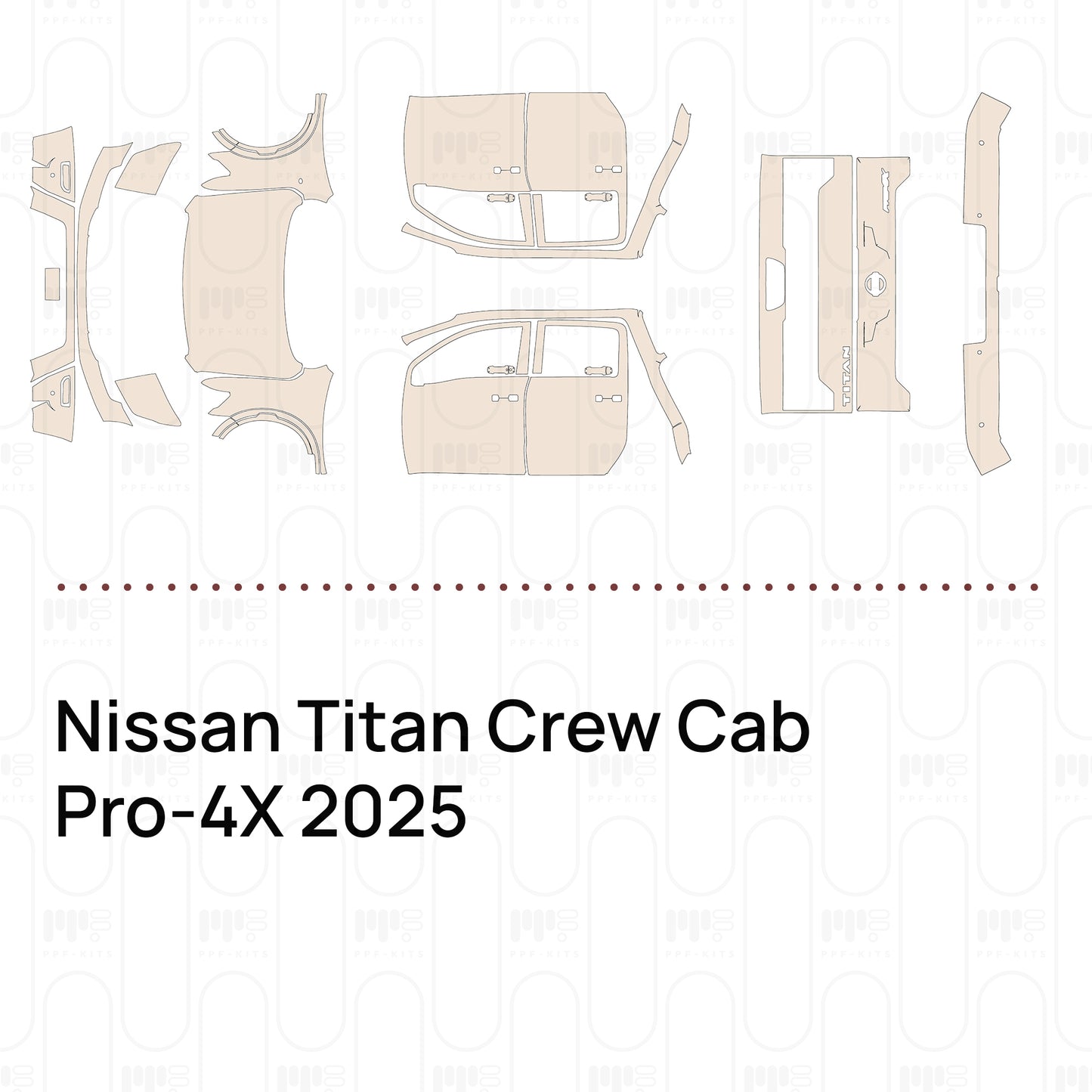 Pre-Cut PPF Nissan Titan Crew Cab Pro-4X 2025