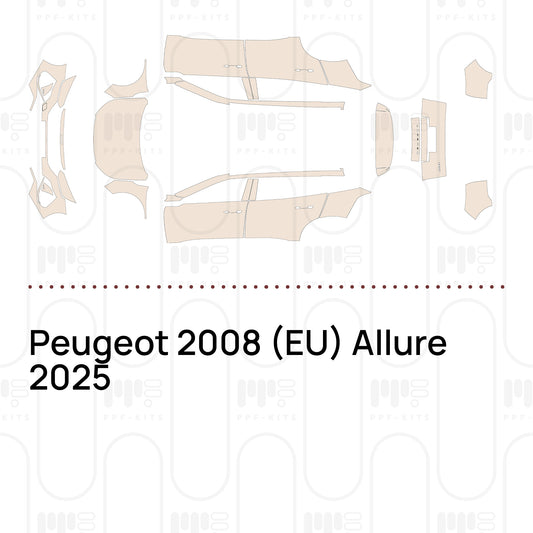 Peugeot 2008 (EU) Allure 2025 – Pellicola protettiva PPF pretagliata