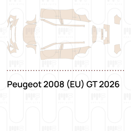 Peugeot 2008 (EU) GT 2026 – Pellicola protettiva PPF pretagliata