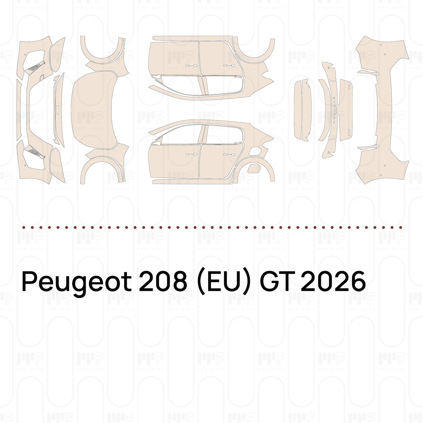 Pre-Cut PPF Peugeot 208 (EU) GT 2026