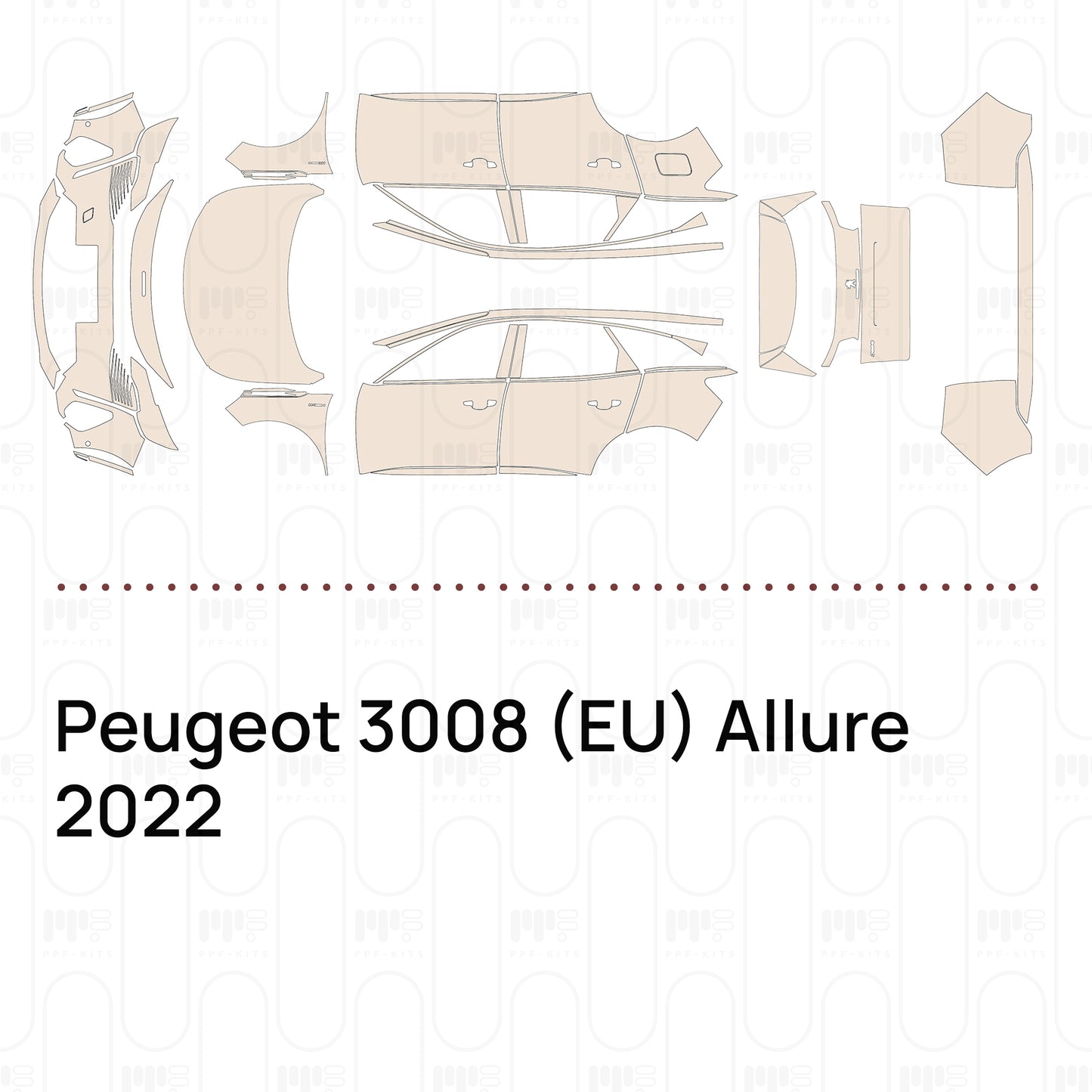 Pre-Cut PPF Peugeot 3008 (EU) Allure 2022