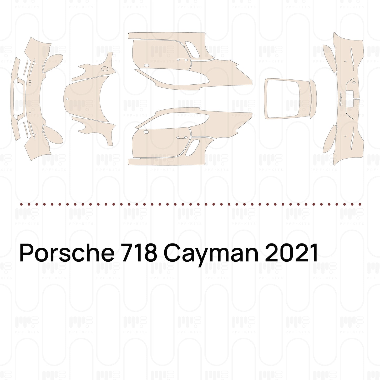Pre-Cut PPF Porsche 718 Cayman 2021
