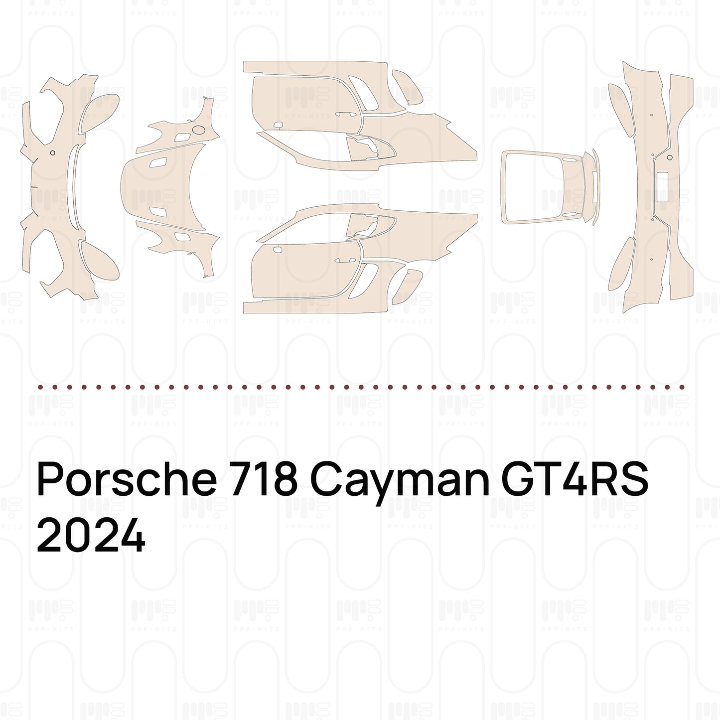 Pre-Cut PPF Porsche 718 Cayman GT4RS 2024