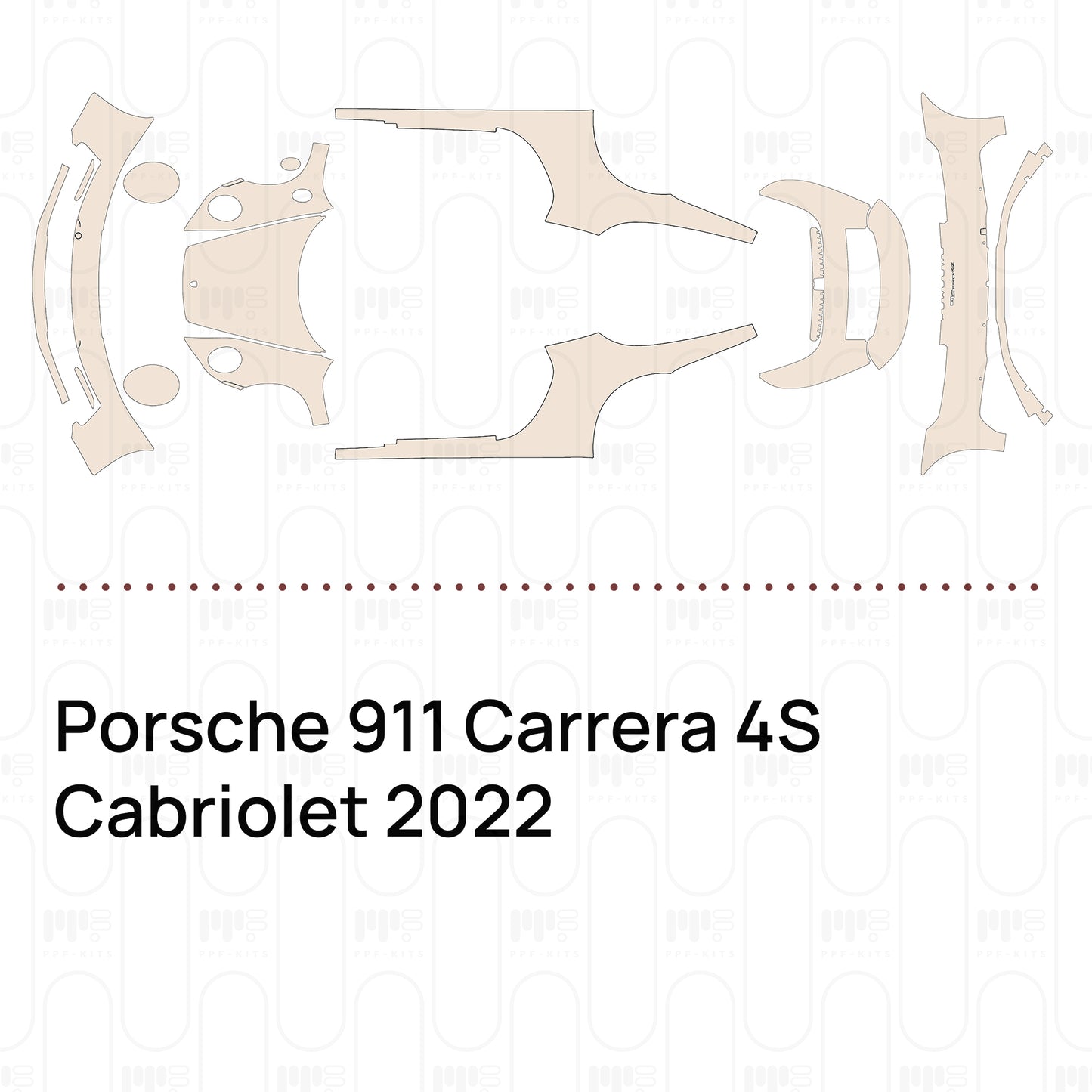 Pre-Cut PPF Porsche 911 Carrera 4S Cabriolet 2022