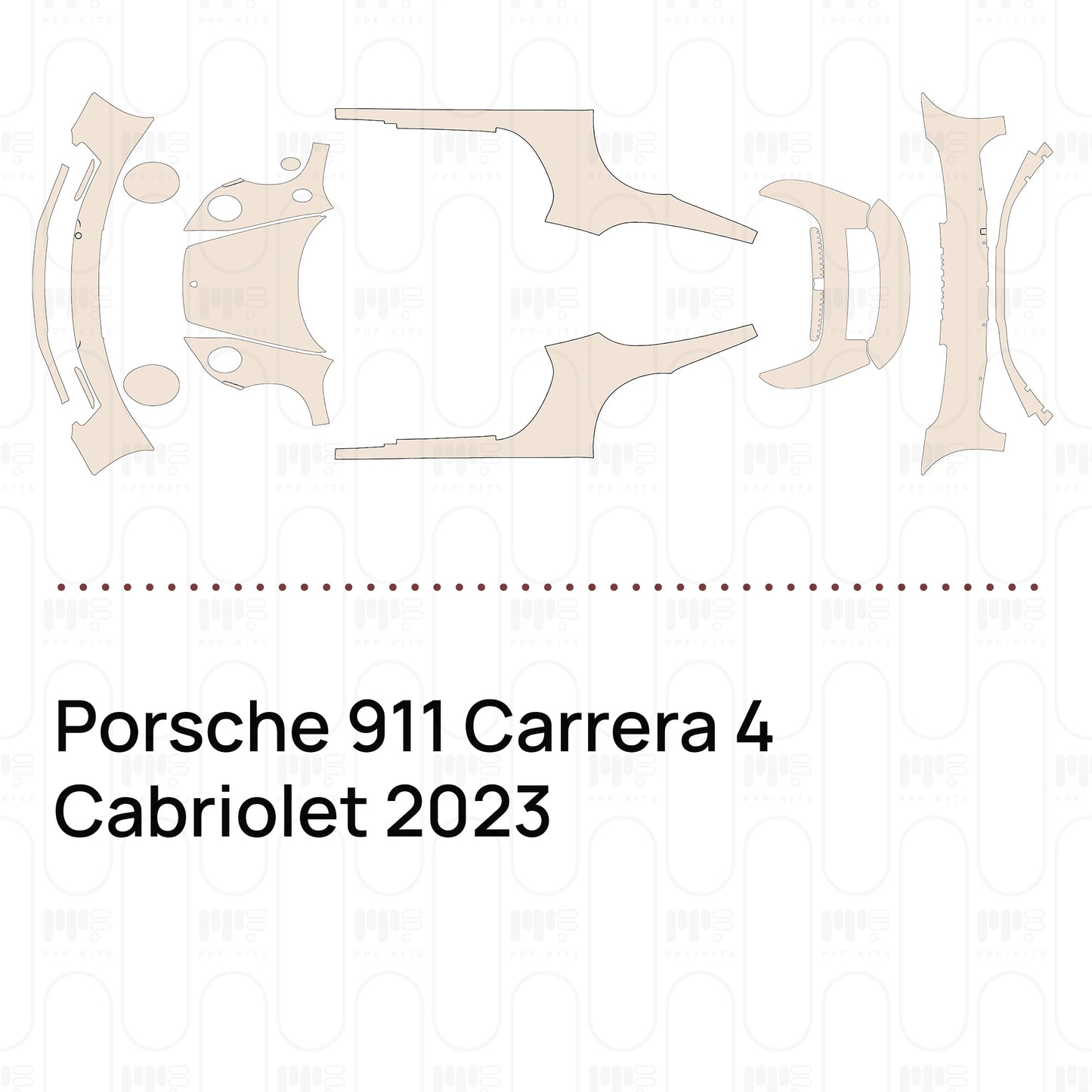 Pre-Cut PPF Porsche 911 Carrera 4 Cabriolet 2023