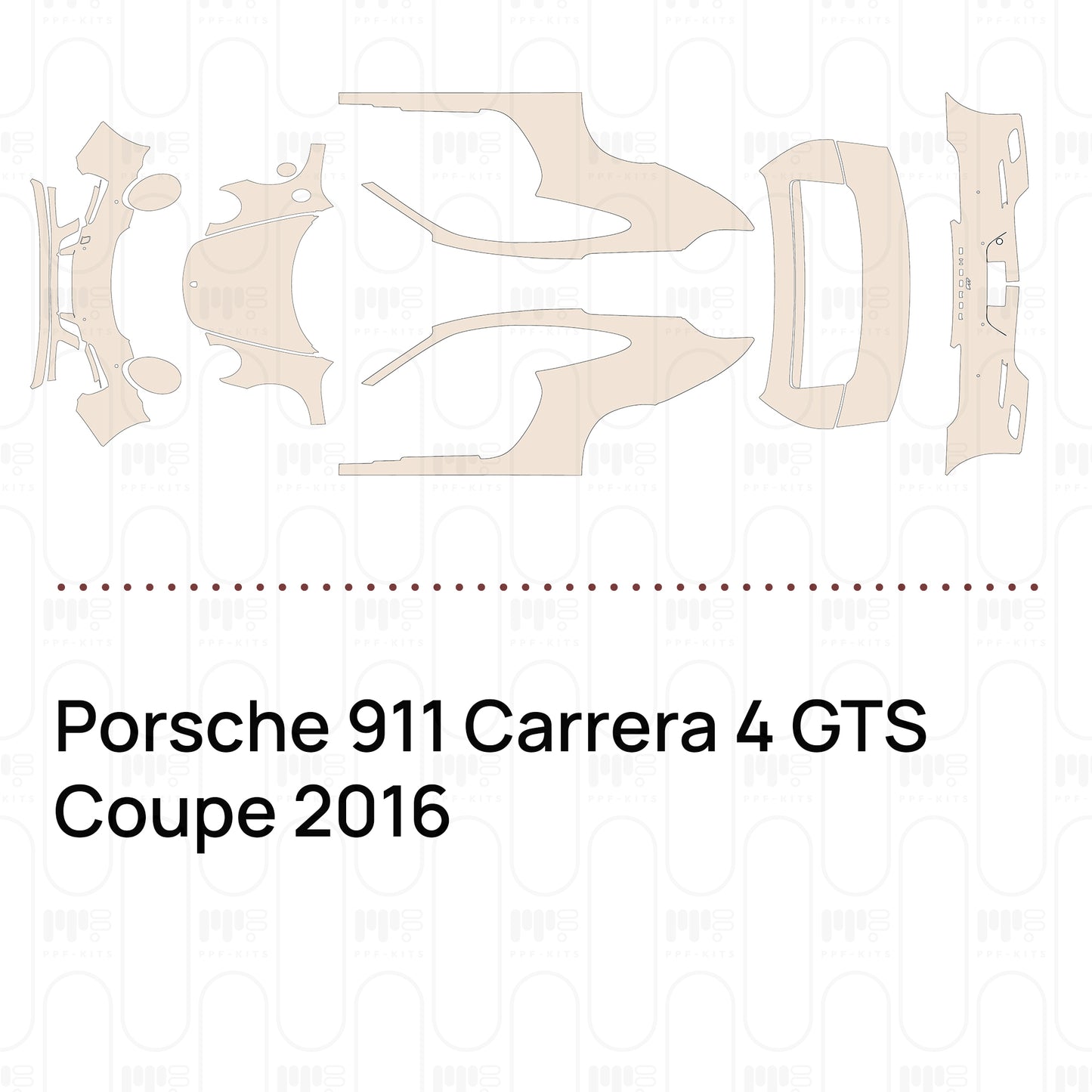 Pre-Cut PPF Porsche 911 Carrera 4 GTS Coupe 2016