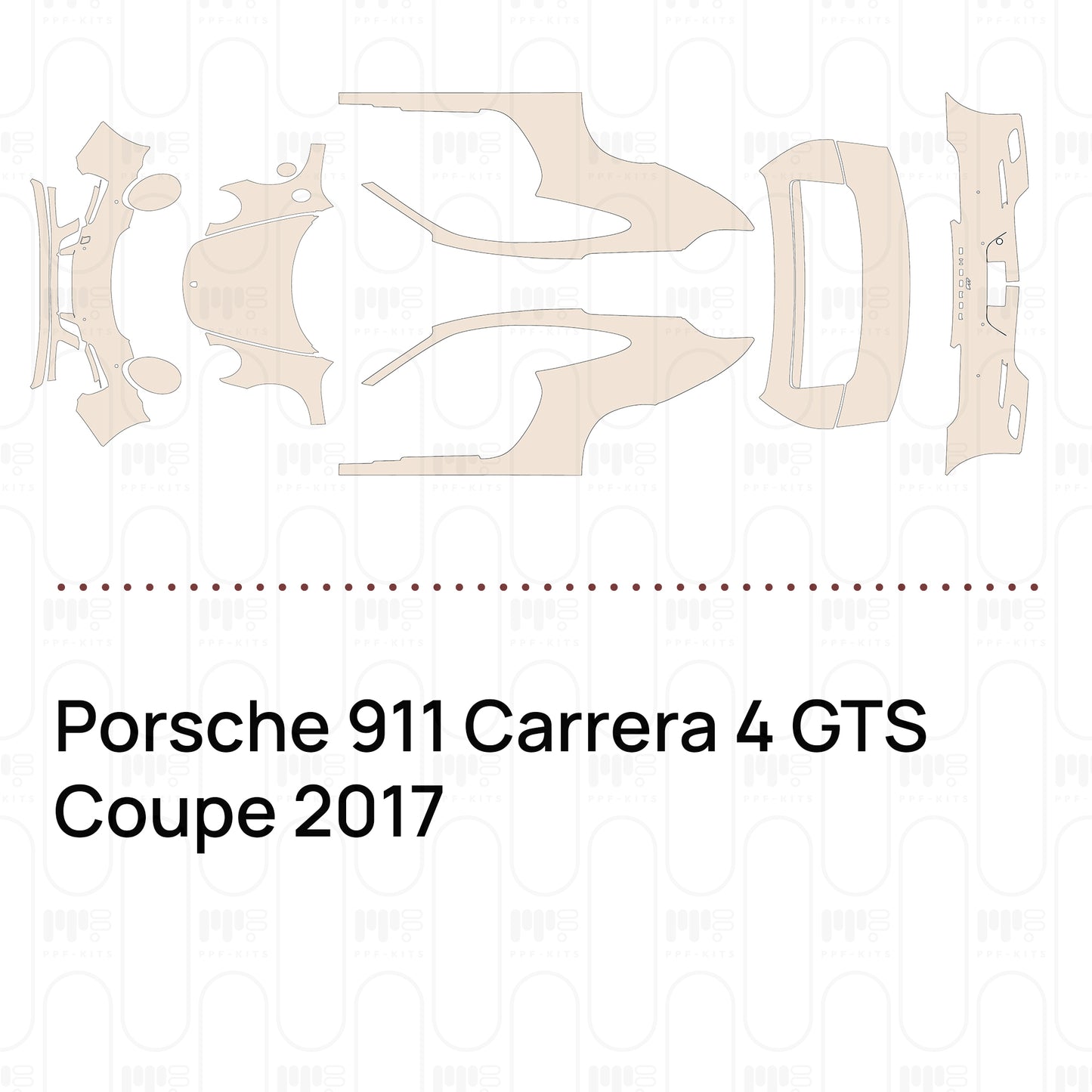 Pre-Cut PPF Porsche 911 Carrera 4 GTS Coupe 2017