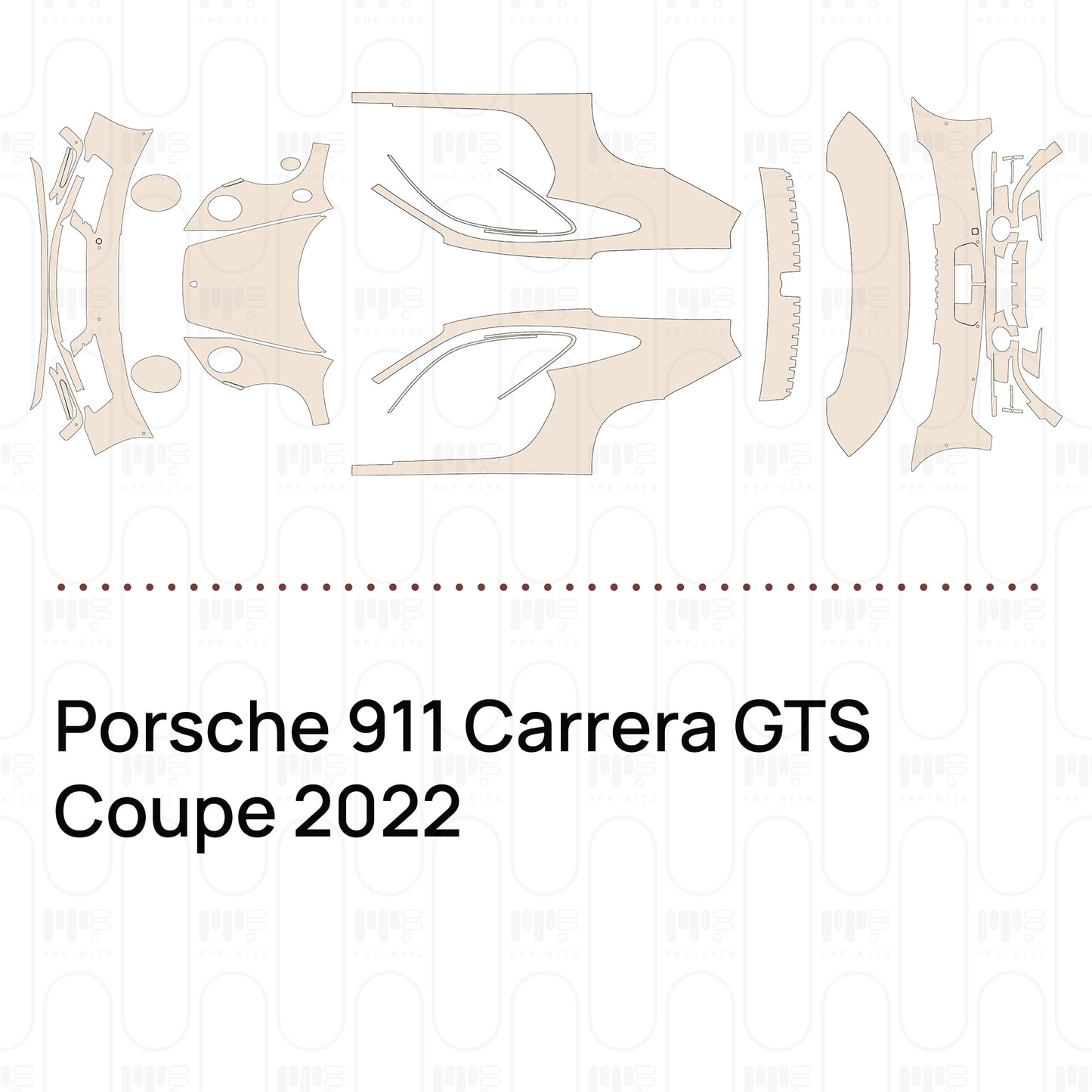 Pre-Cut PPF Porsche 911 Carrera GTS Coupe 2022