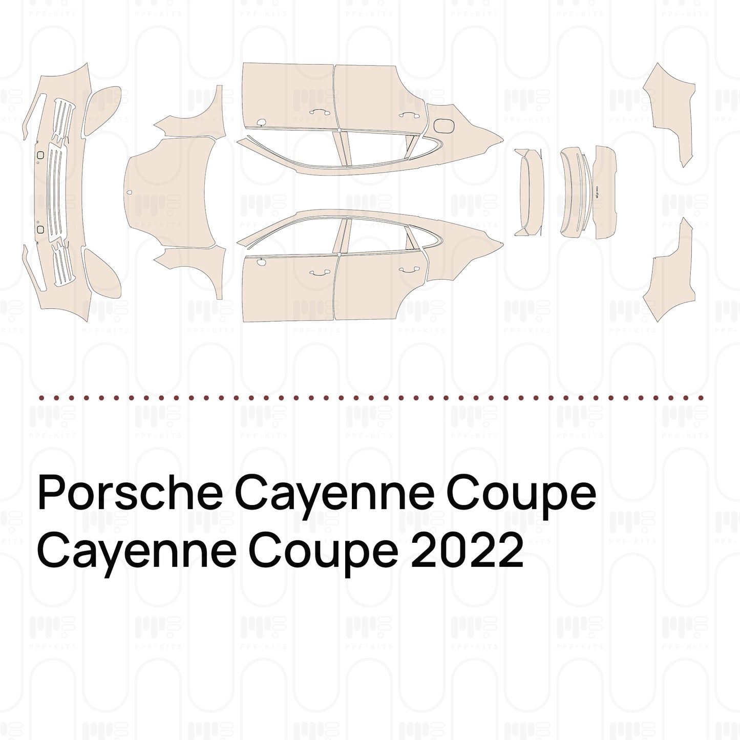 Pre-Cut PPF Porsche Cayenne Coupe Cayenne Coupe 2022