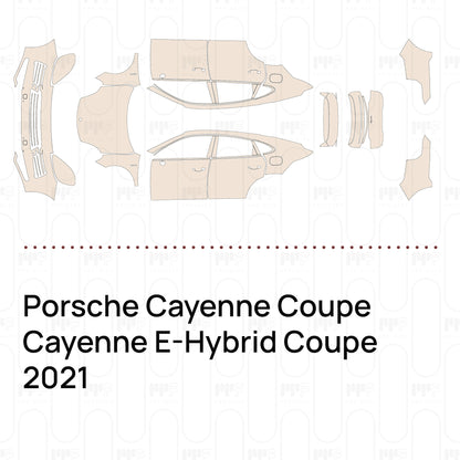 Pre-Cut PPF Porsche Cayenne Coupe Cayenne E-Hybrid Coupe 2021