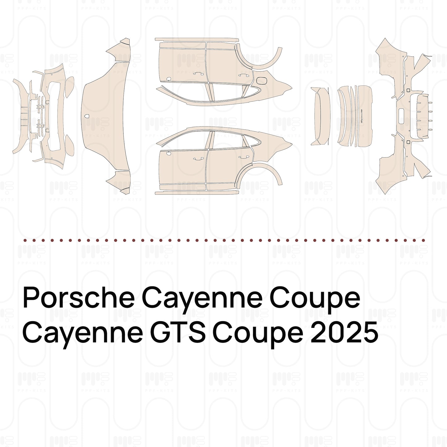 Pre-Cut PPF Porsche Cayenne Coupe Cayenne GTS Coupe 2025