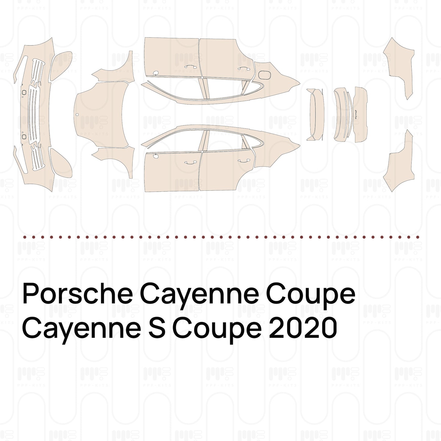 Pre-Cut PPF Porsche Cayenne Coupe Cayenne S Coupe 2020