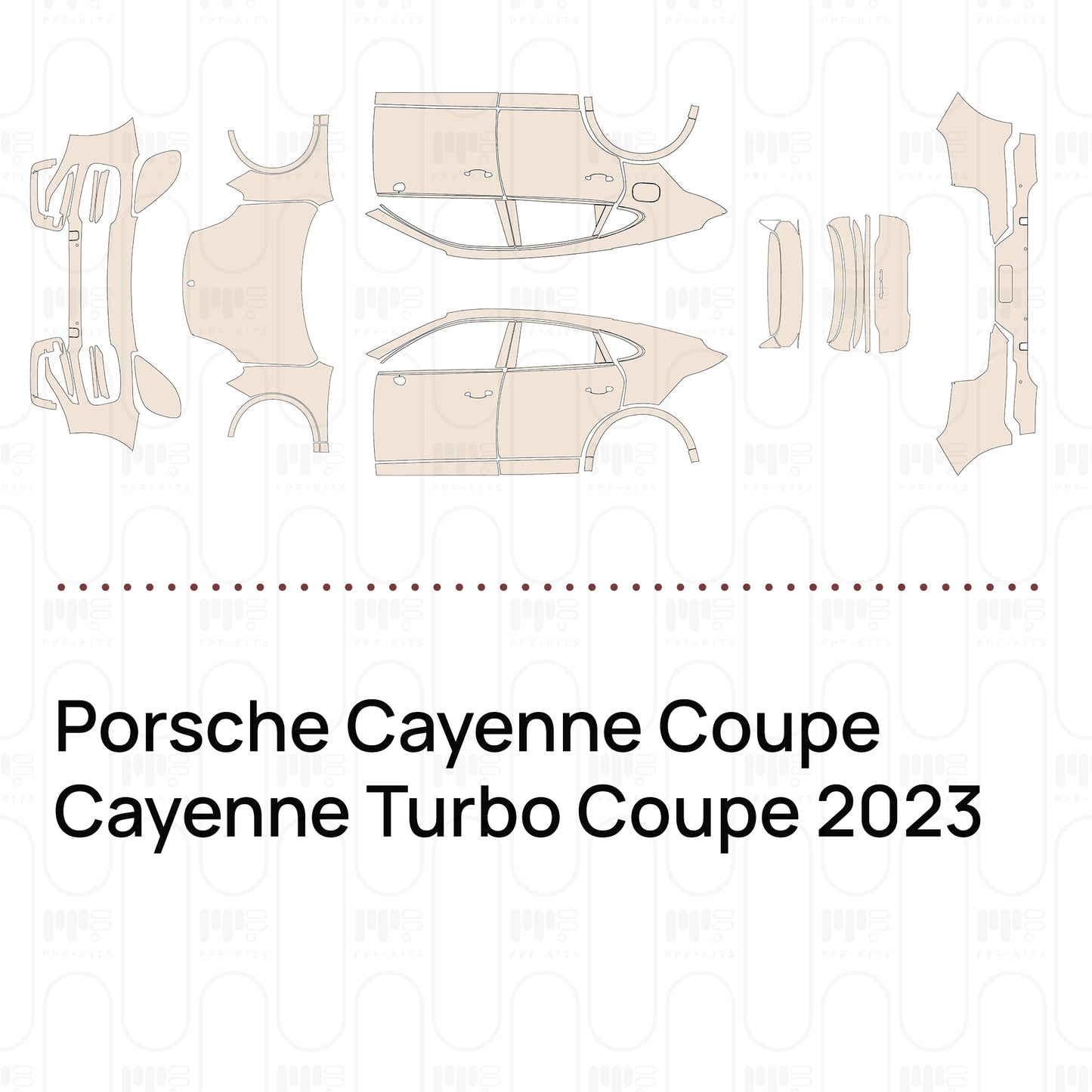 Pre-Cut PPF Porsche Cayenne Coupe Cayenne Turbo Coupe 2023