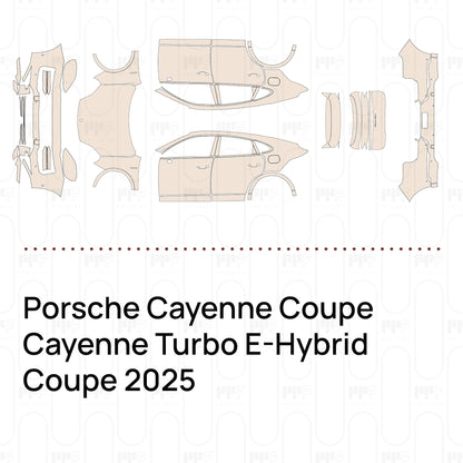 Pre-Cut PPF Porsche Cayenne Coupe Cayenne Turbo E-Hybrid Coupe 2025