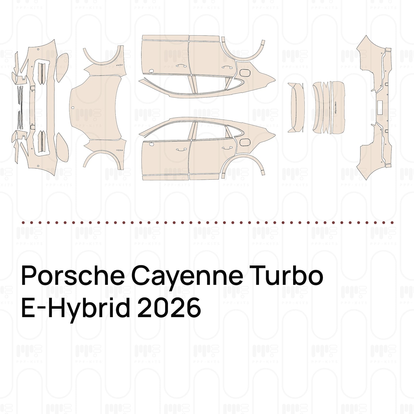 Pre-Cut PPF Porsche Cayenne Turbo E-Hybrid 2026