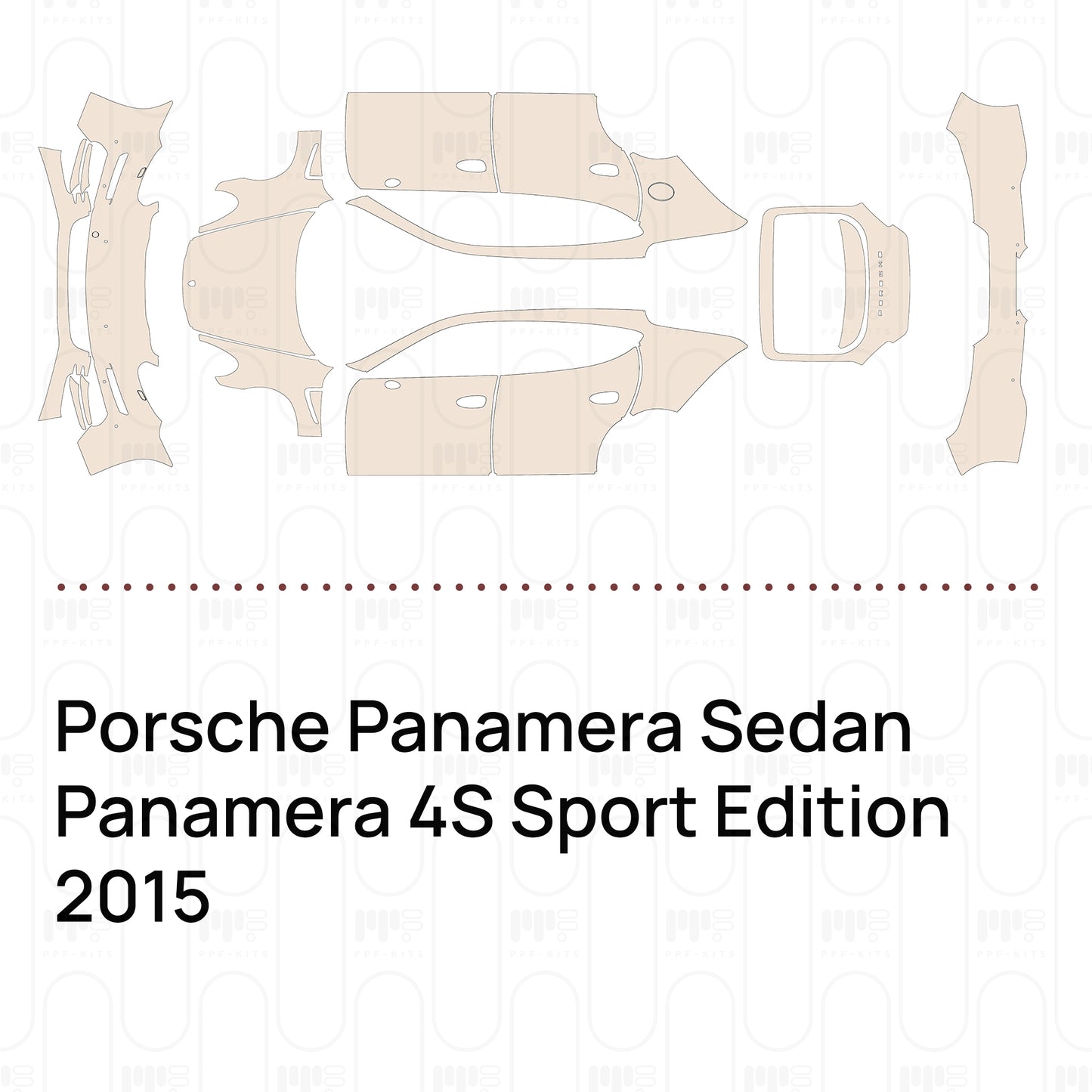 Pre-Cut PPF Porsche Panamera Sedan Panamera 4S Sport Edition 2015