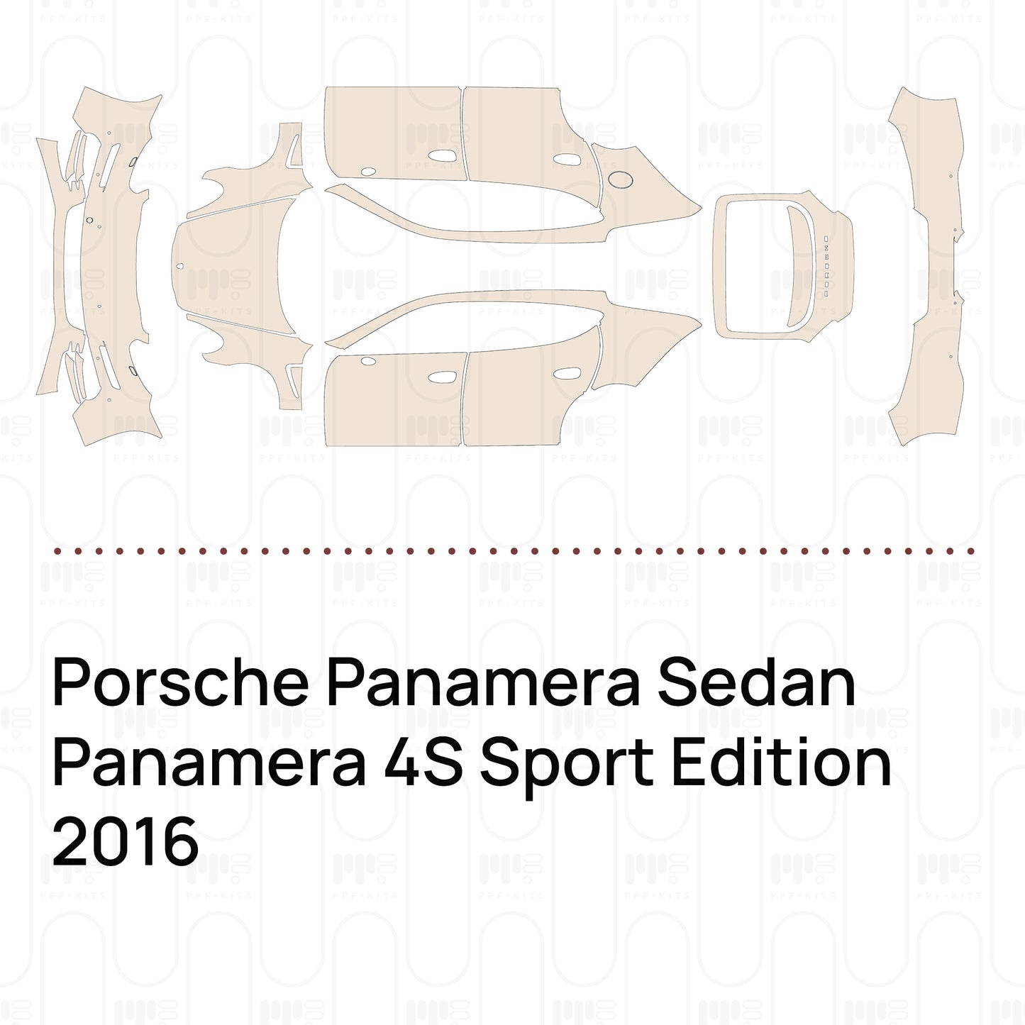 Pre-Cut PPF Porsche Panamera Sedan Panamera 4S Sport Edition 2016