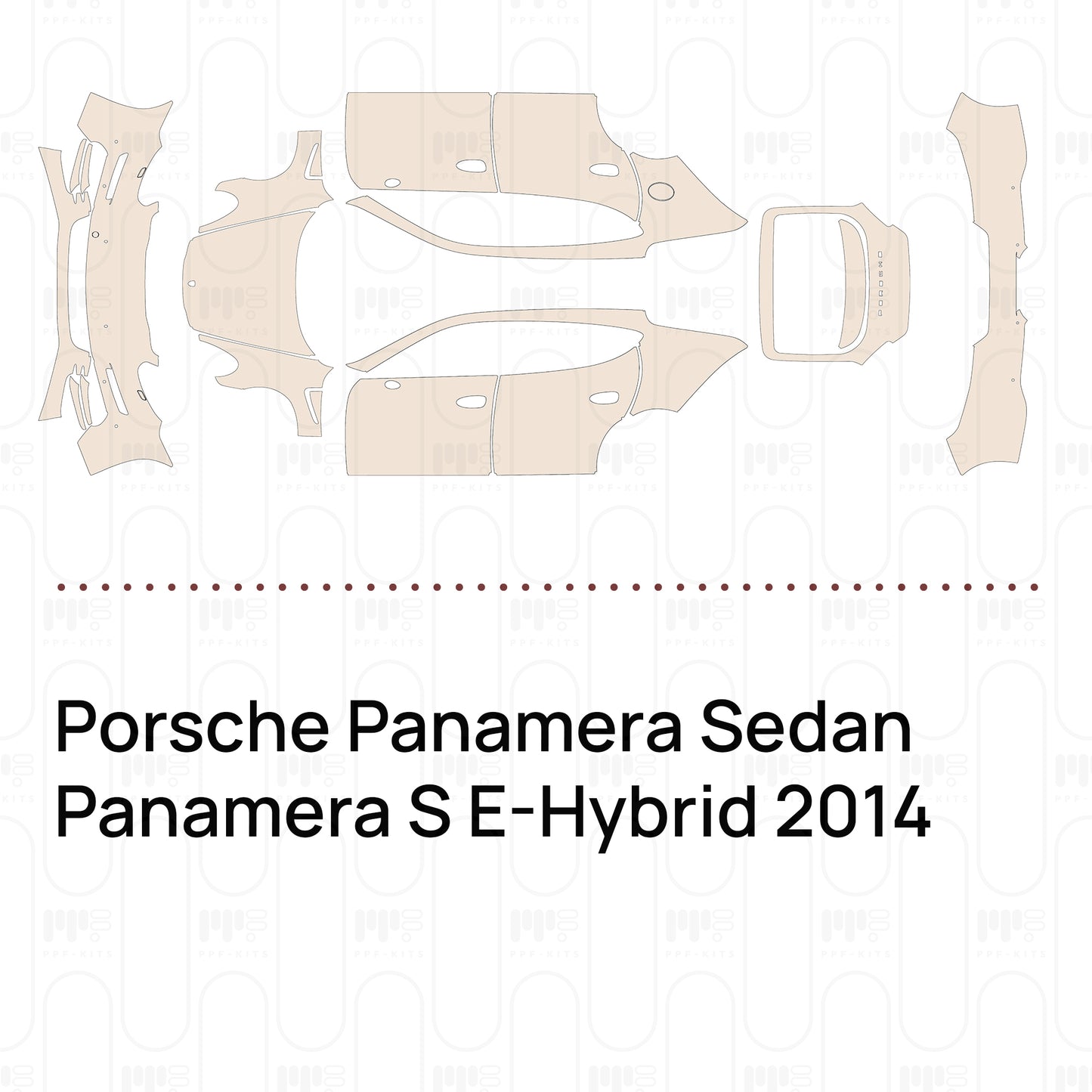 Pre-Cut PPF Porsche Panamera Sedan Panamera S E-Hybrid 2014
