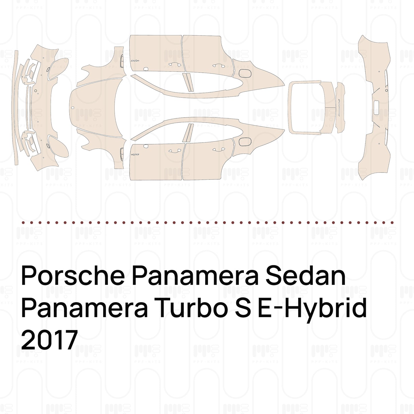 Pre-Cut PPF Porsche Panamera Sedan Panamera Turbo S E-Hybrid 2017