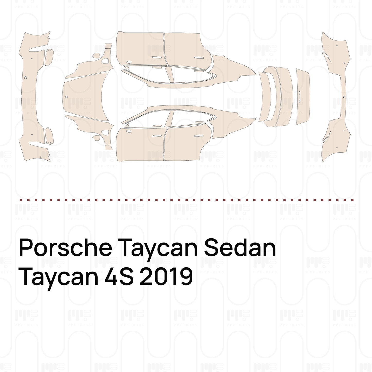 Pre-Cut PPF Porsche Taycan Sedan Taycan 4S 2019