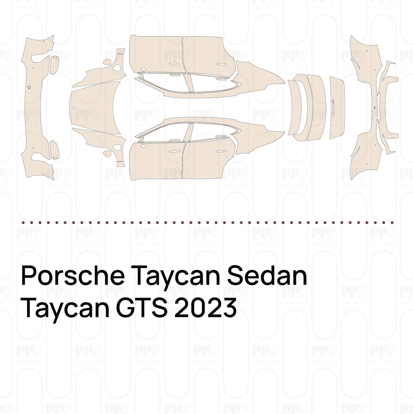 Pre-Cut PPF Porsche Taycan Sedan Taycan GTS 2023