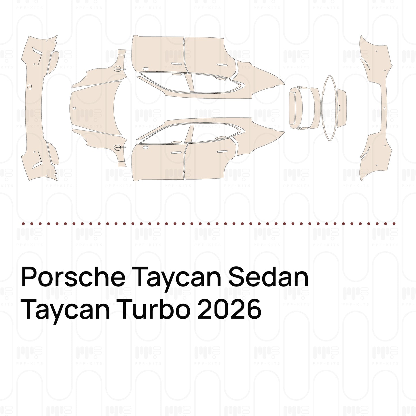 Pre-Cut PPF Porsche Taycan Sedan Taycan Turbo 2026