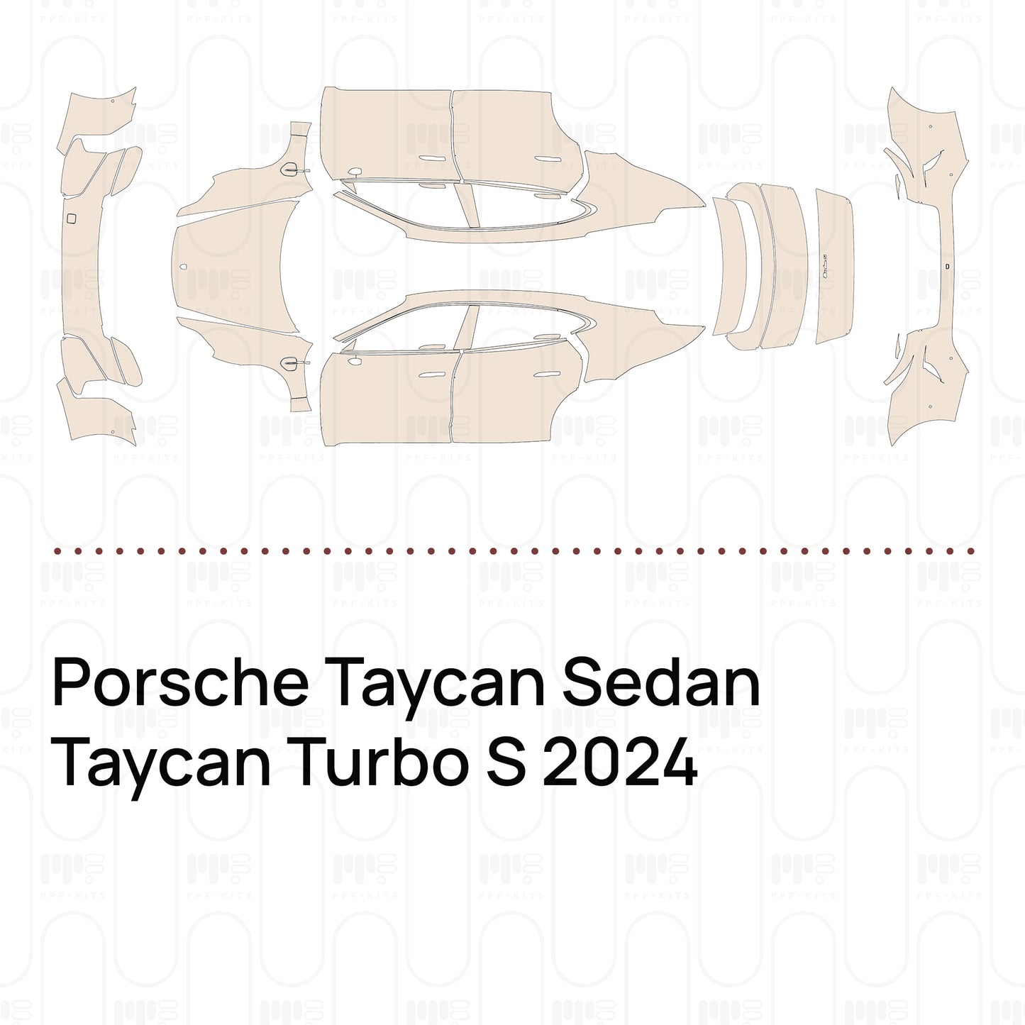 Pre-Cut PPF Porsche Taycan Sedan Taycan Turbo S 2024
