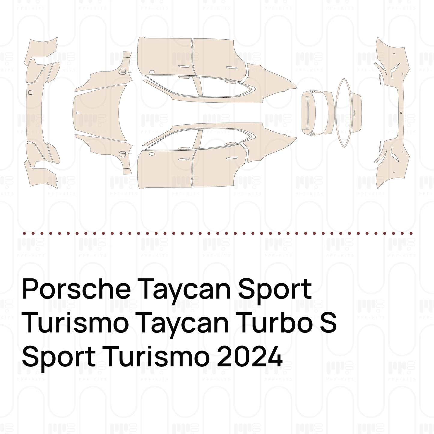 Pre-Cut PPF Porsche Taycan Sport Turismo Taycan Turbo S Sport Turismo 2024