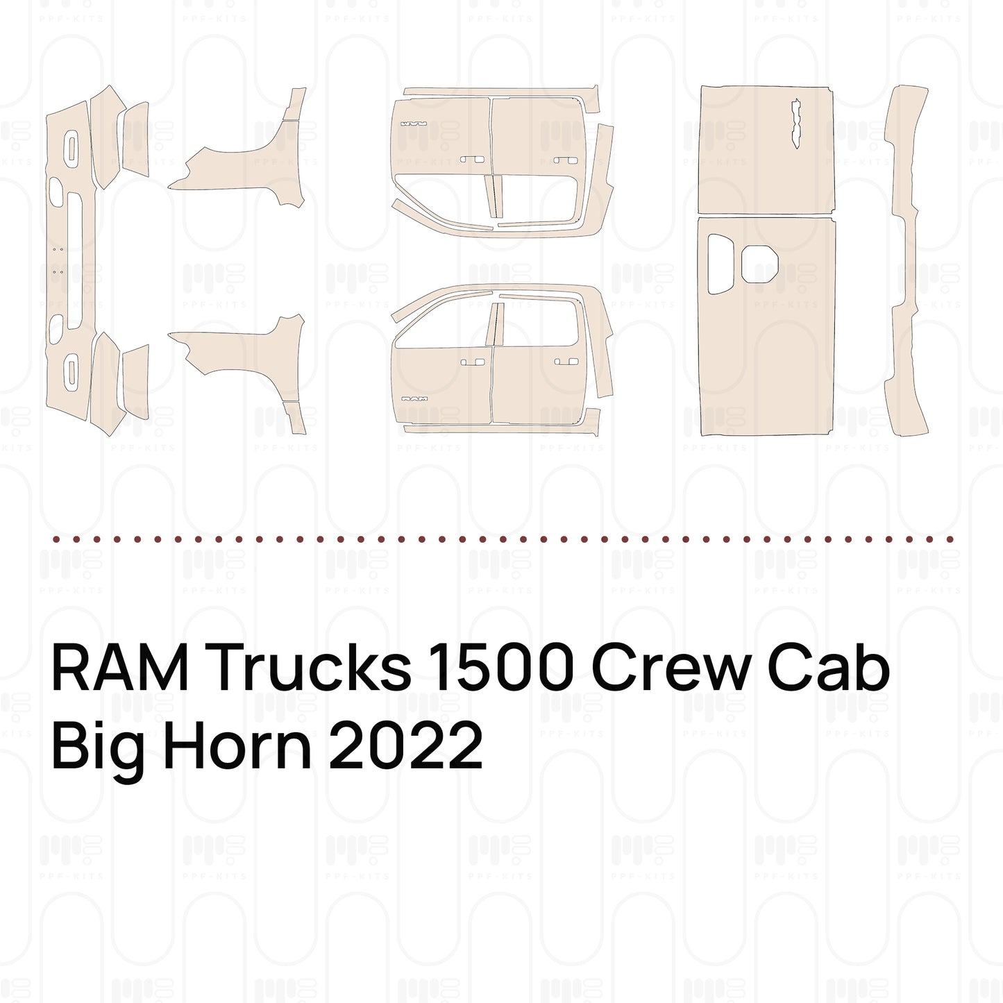 Pre-Cut PPF RAM Trucks 1500 Crew Cab Big Horn 2022