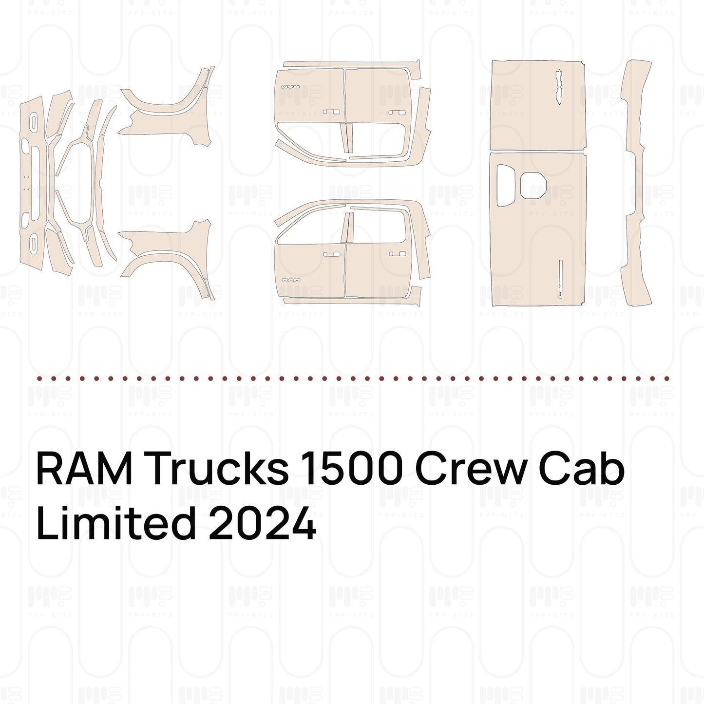 Pre-Cut PPF RAM Trucks 1500 Crew Cab Limited 2024