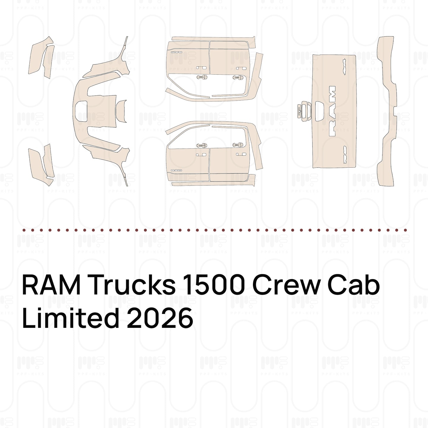 Pre-Cut PPF RAM Trucks 1500 Crew Cab Limited 2026