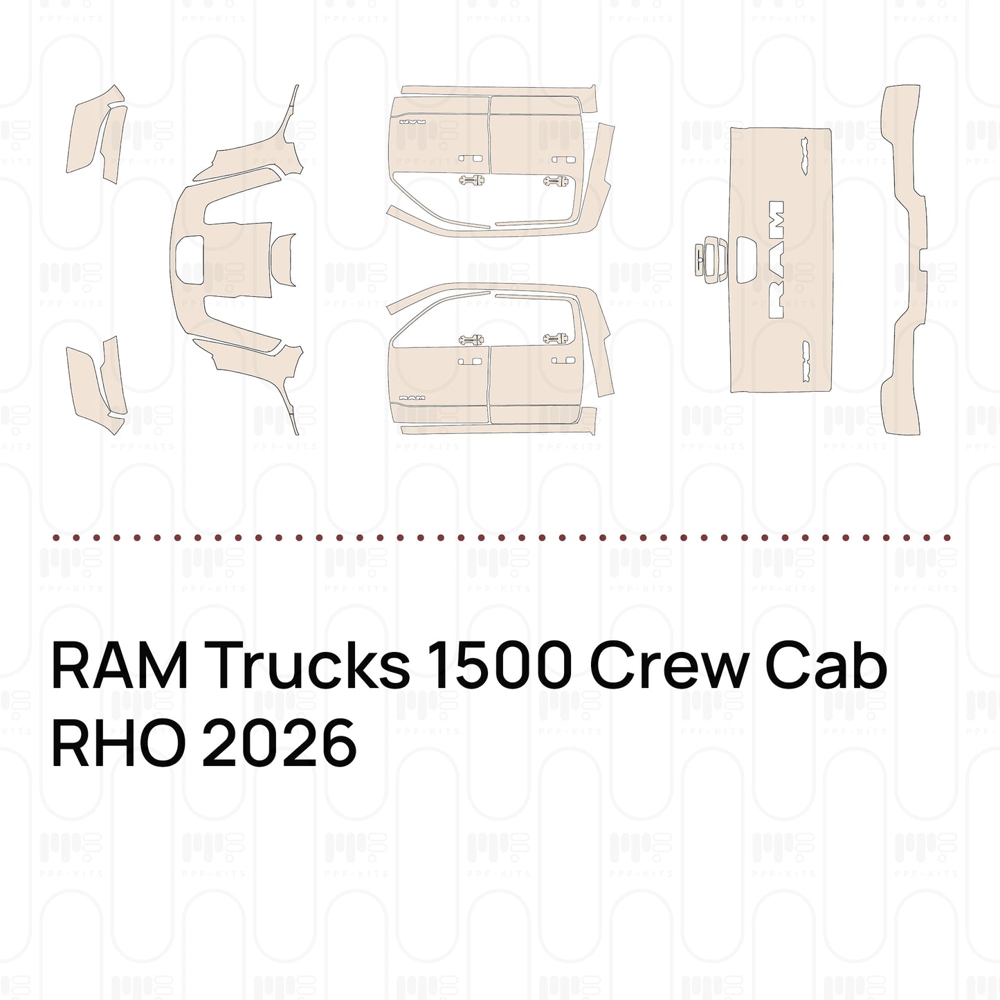 Pre-Cut PPF RAM Trucks 1500 Crew Cab RHO 2026