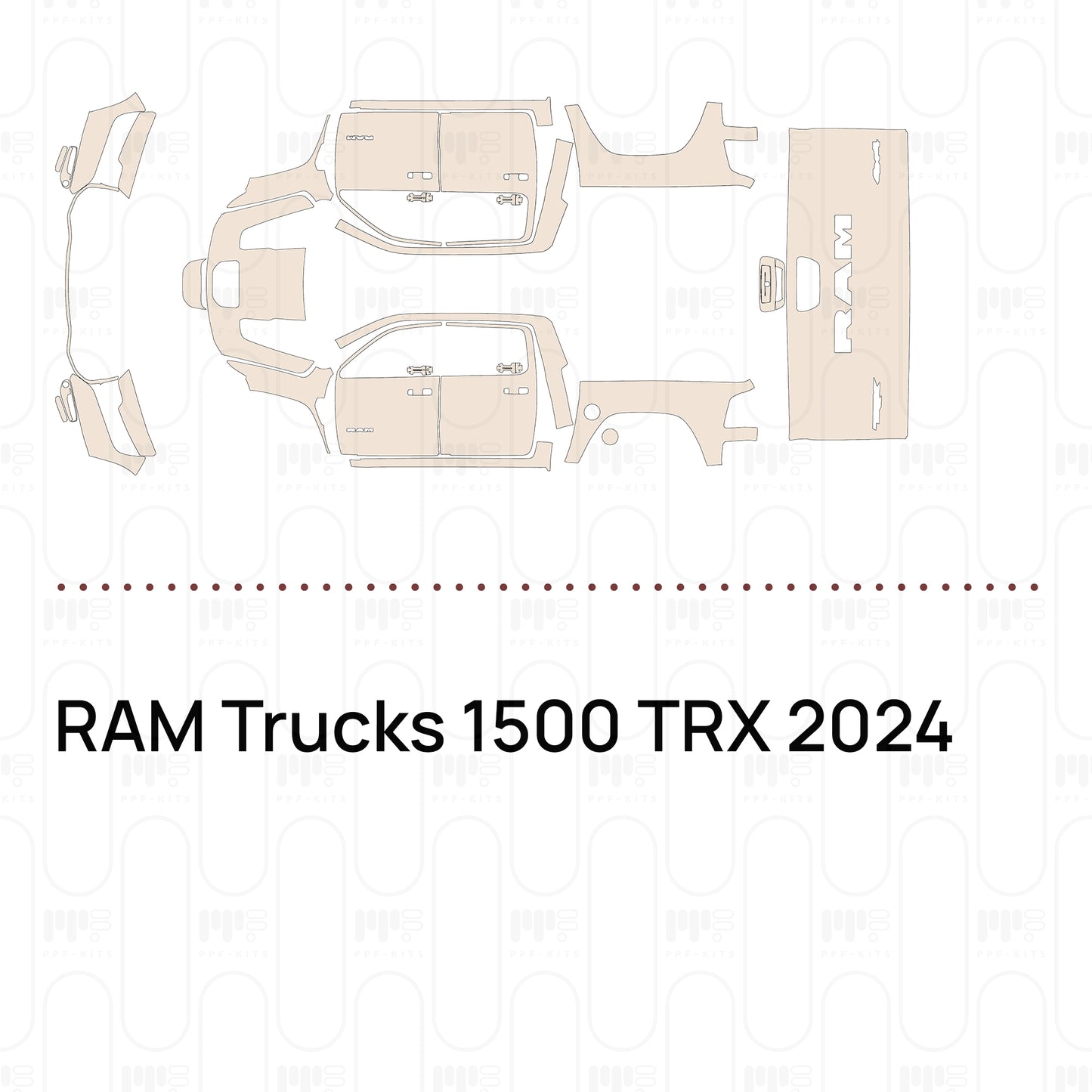 Pre-Cut PPF RAM Trucks 1500 TRX 2024