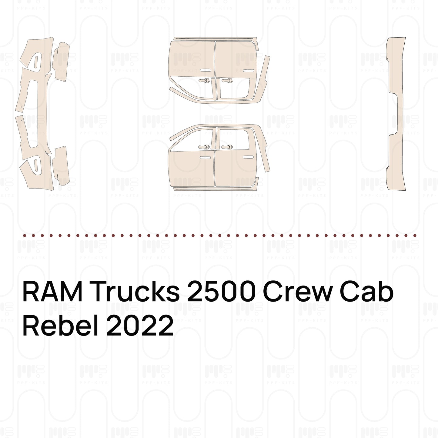 Pre-Cut PPF RAM Trucks 2500 Crew Cab Rebel 2022