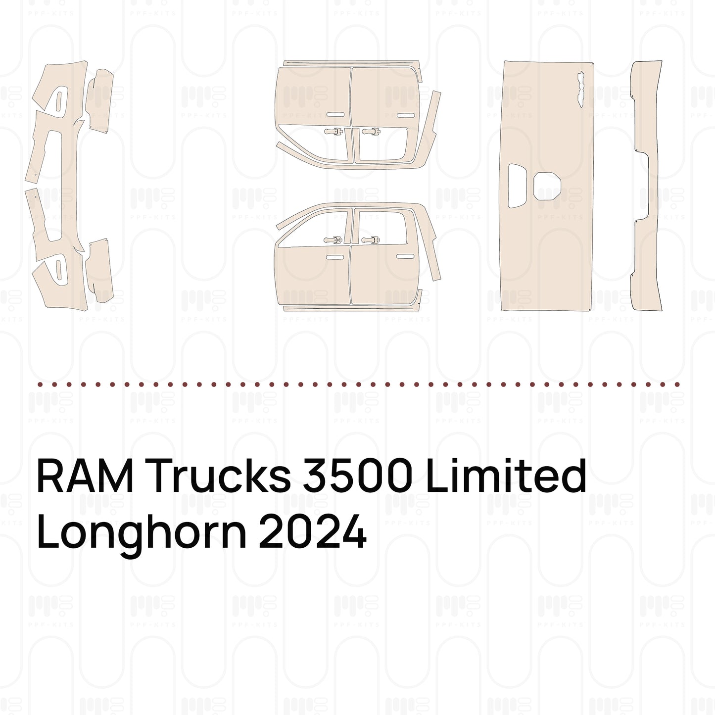 Pre-Cut PPF RAM Trucks 3500 Limited Longhorn 2024
