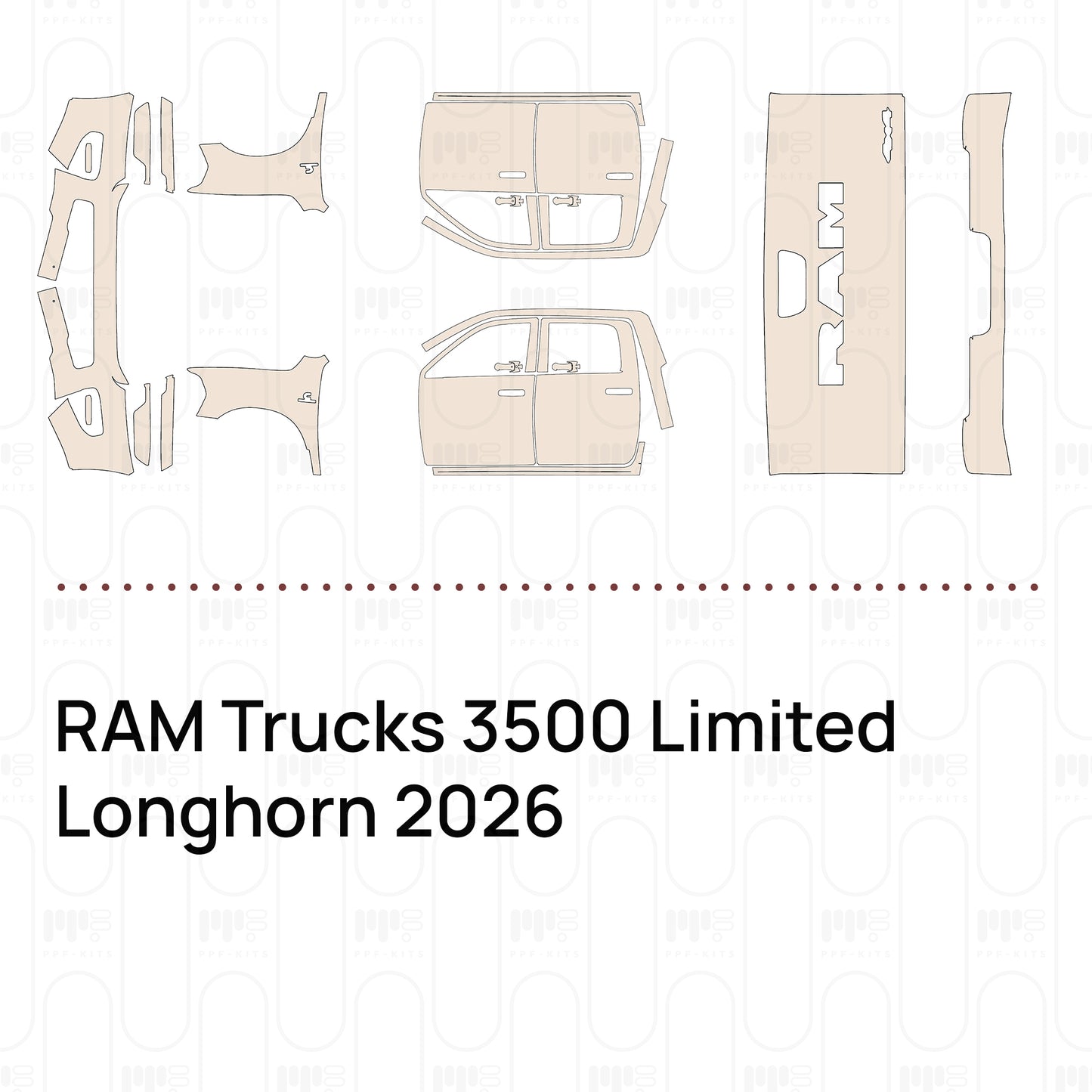 Pre-Cut PPF RAM Trucks 3500 Limited Longhorn 2026