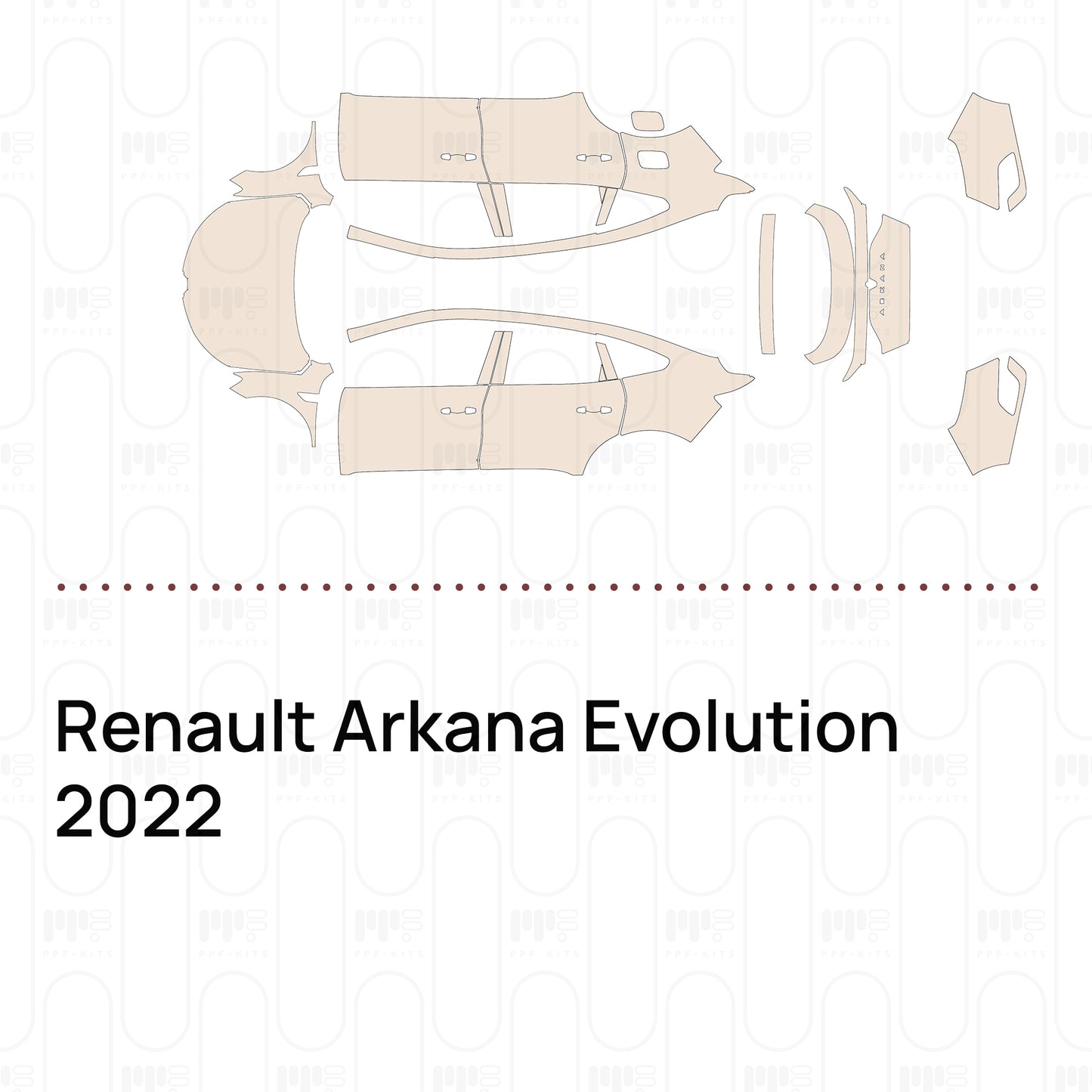Pre-Cut PPF Renault Arkana Evolution 2022