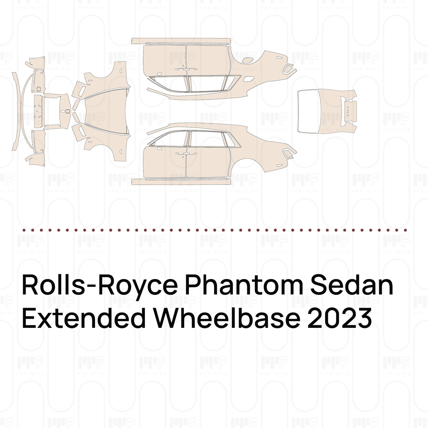 Pre-Cut PPF Rolls-Royce Phantom Sedan Extended Wheelbase 2023