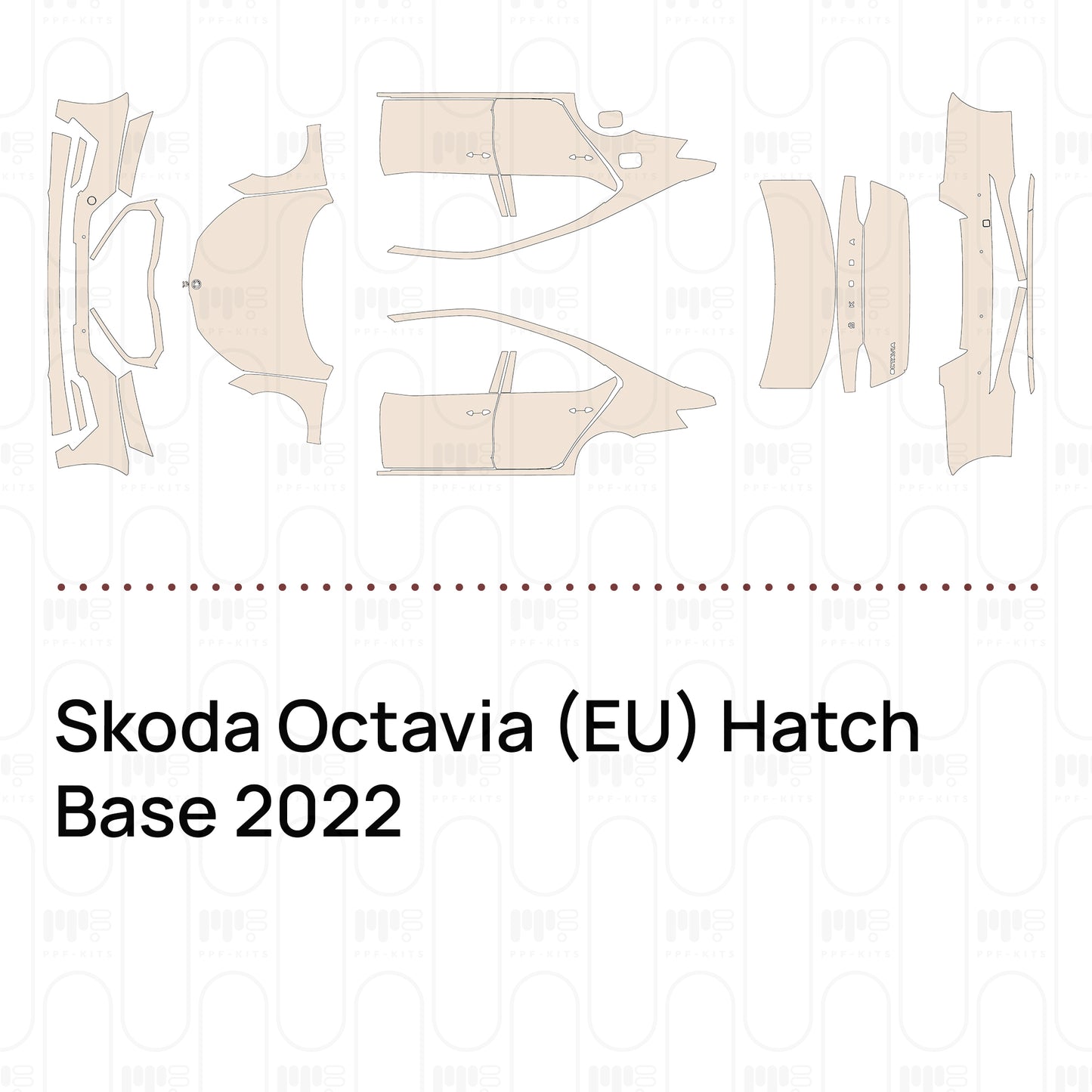 Pre-Cut PPF Skoda Octavia (EU) Hatch Base 2022