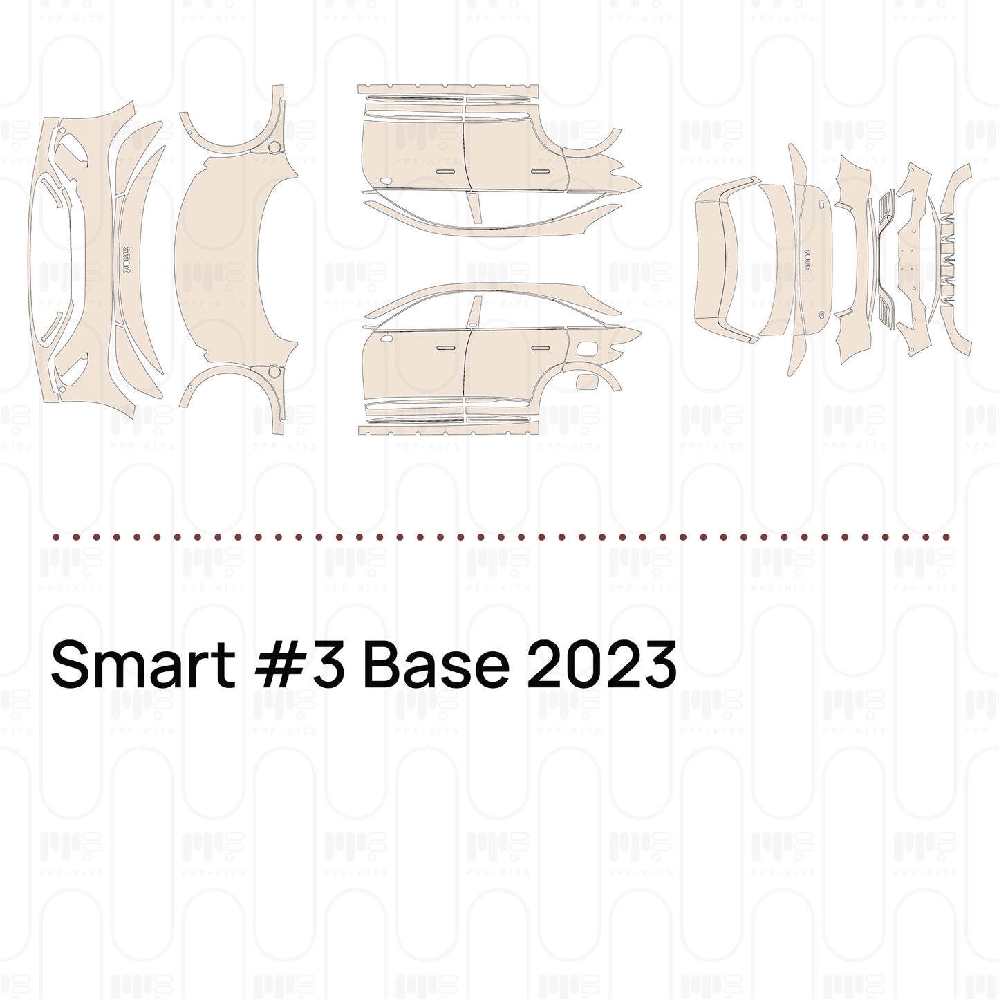 Pre-Cut PPF Smart #3 Base 2023