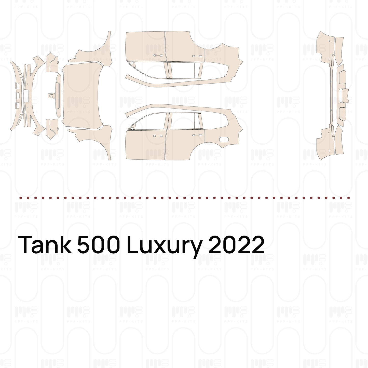 Pre-Cut PPF Tank 500 Luxury 2022