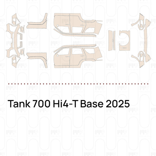 Tank 700 Hi4-T Base 2025 – Pellicola protettiva PPF pretagliata